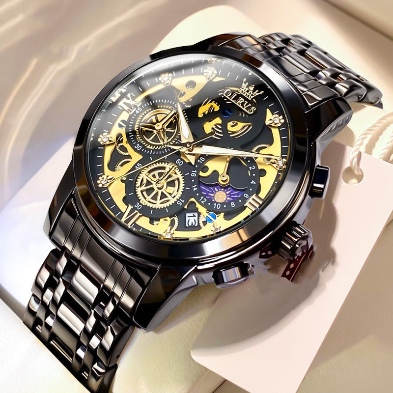 Fashion Single Calendar Quartz Watch Men