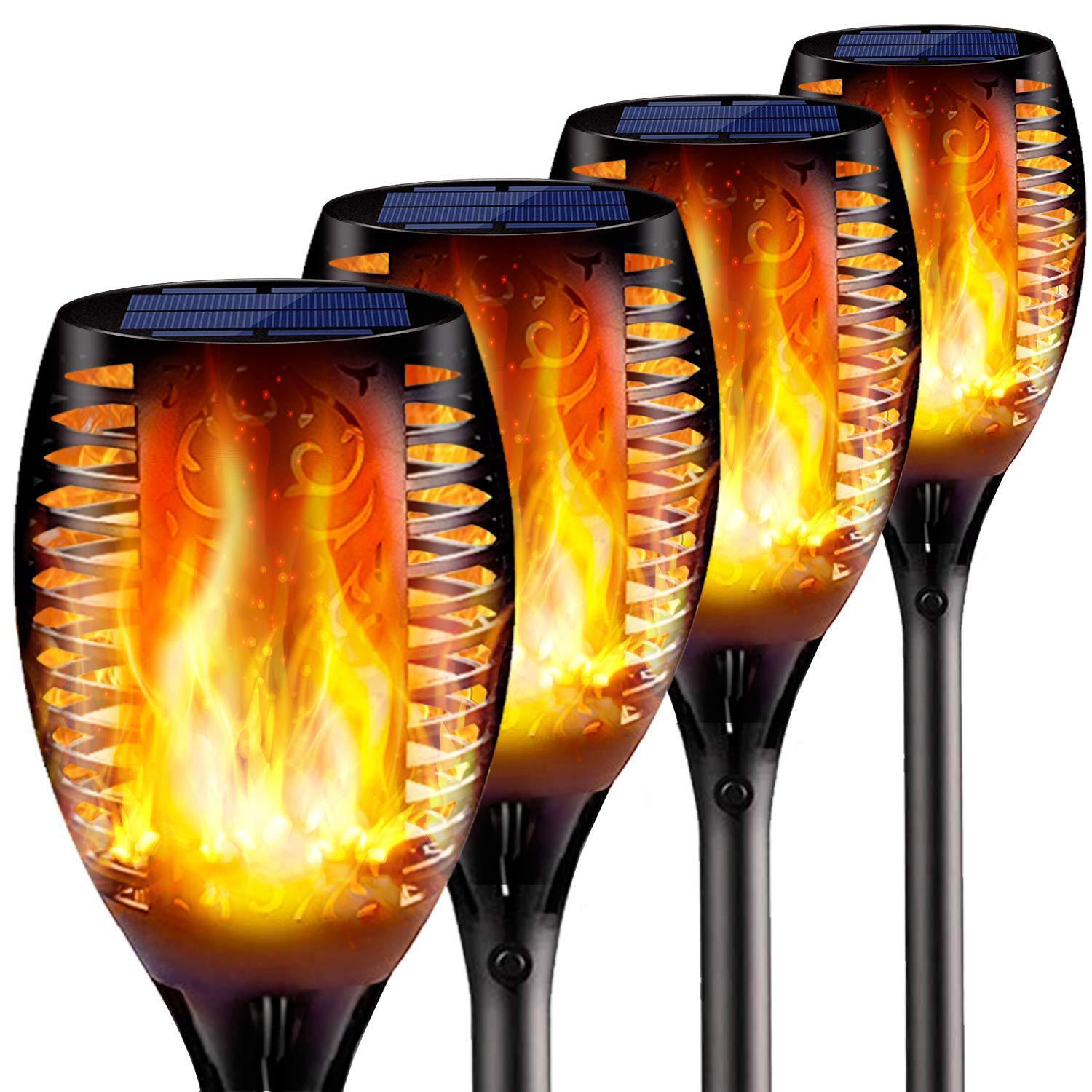 Solar Flame Flickering Garden Led Light Ip65 Outdoor Solar Tiki Torch Light Spotlights Landscape Decoration Led Lamp