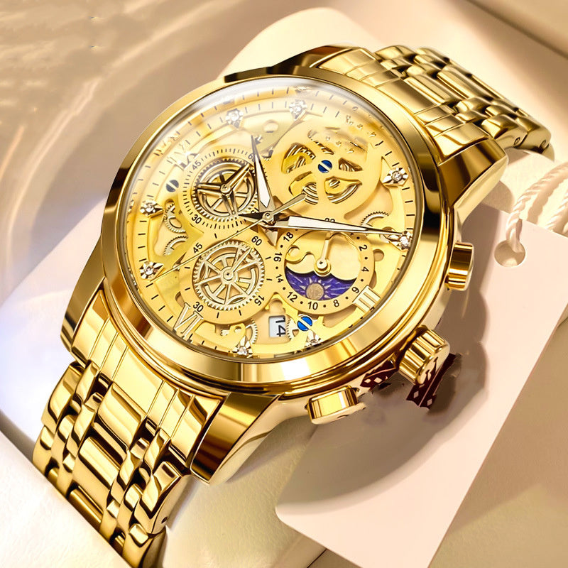 Fashion Single Calendar Quartz Watch Men