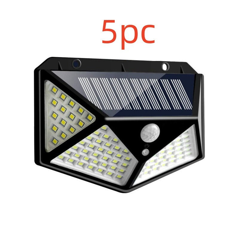 100 LED solar wall light