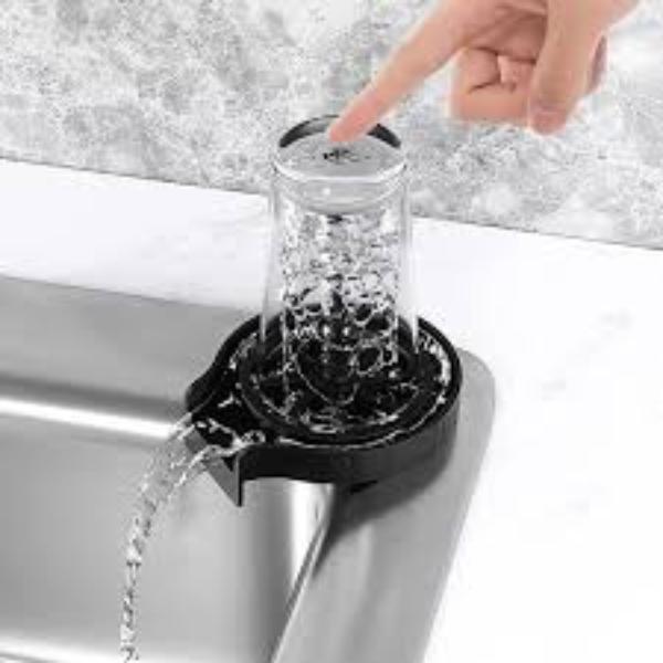 Bar Counter Cup Washer Sink High-pressure Spray Automatic Faucet Coffee Pitcher Wash Cup Tool Kitchen